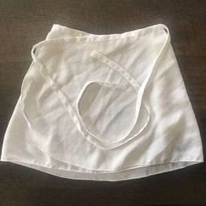 Mirella White Chiffon Ballet Wrap Skirt